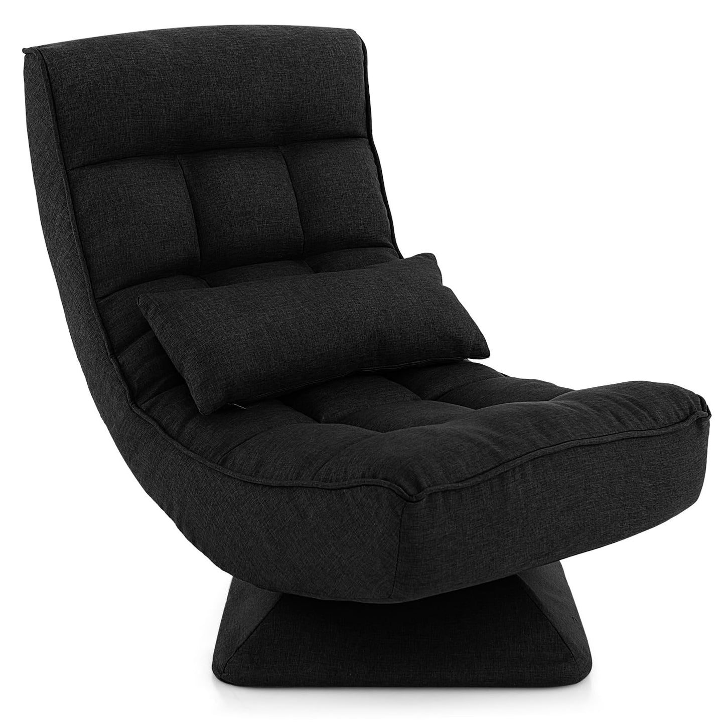 4-Position Adjustable Floor Chair with Swivel Base