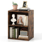 2-Cube Bookcase Floor Standing Open Bookshelf with 5-Position Adjustable Shelf