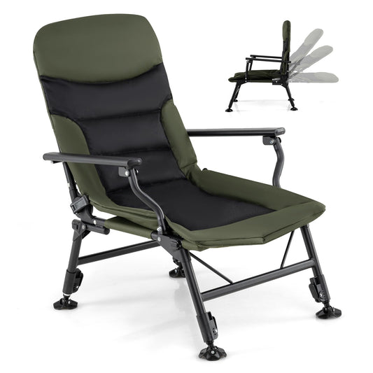 Oversized Foldable Fishing Chair for Adults Heavy Duty All-Terrain Camping Chair