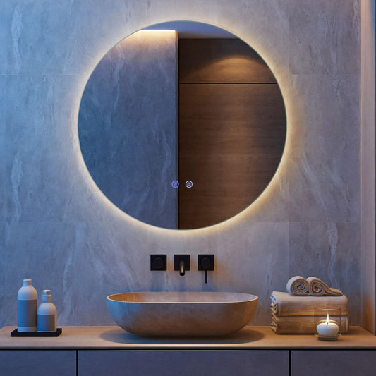 600mm/700mm Anti-Fog Illuminated Backlit Wall Mounted Vanity Mirror