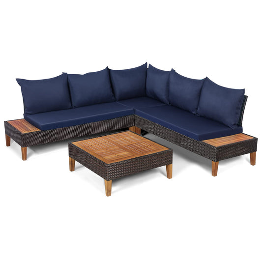 5 Seater Garden Rattan Corner Sofa Set