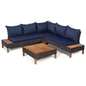 5 Seater Garden Rattan Corner Sofa Set