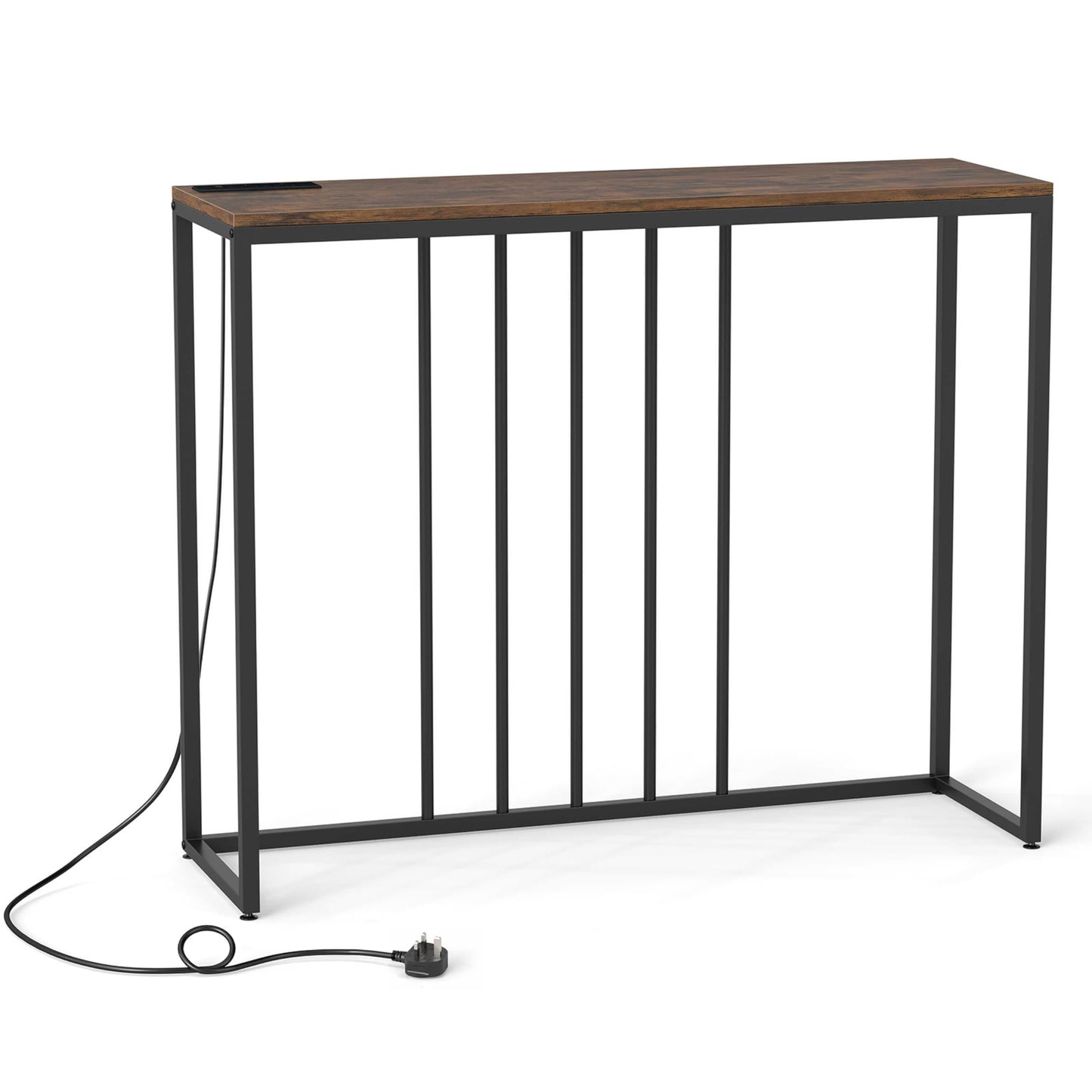 Console Table with Charging Station and Power Outlets for Hallway