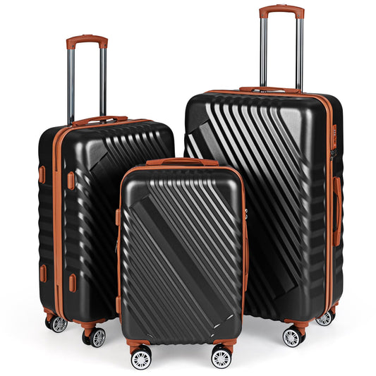 Large/Medium/Small Carry on Suitcase Sets with Premium Wheels and TSA Approved Lock