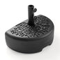 25kg Half Round Parasol Base, Water and Sand Fillable Patio Umbrella Stand