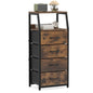 4-Drawer Storage Cabinet with Detachable and Foldable Fabric Drawers