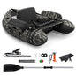 Inflatable Fishing Float Tube with Pump, Paddle, Storage Pockets