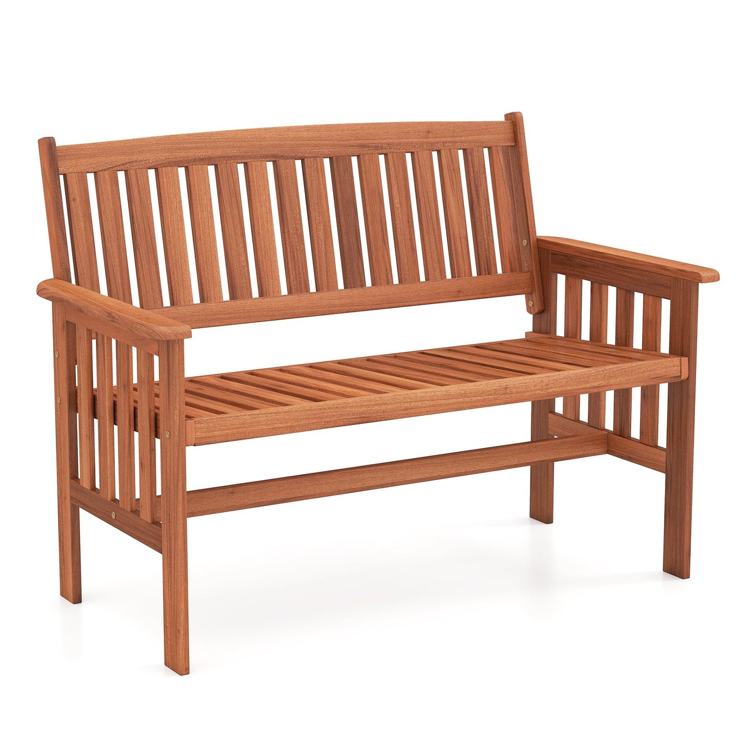 2-Seater Garden Bench, Solid Wood Patio Loveseat Park Bench Chair