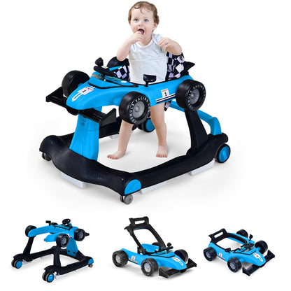 Foldable Push Along Walkers with Adjustable Height & Speed, Music, Lights