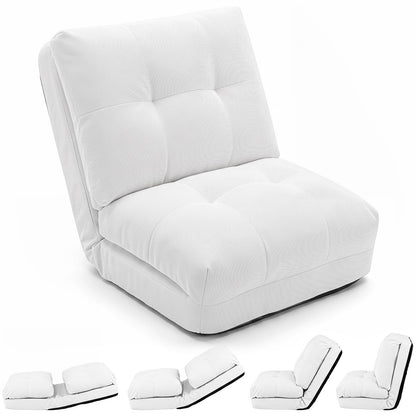 Folding Sofa Chair, 5-Position Adjustable Floor Chair Bed