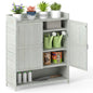 Wooden Garden Shed, Outdoor Tool Storage Shed with Removable Shelves