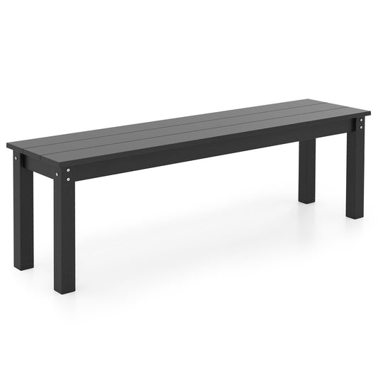 140CM HDPE Outdoor Bench Backless Patio Garden Bench for 2-3 People