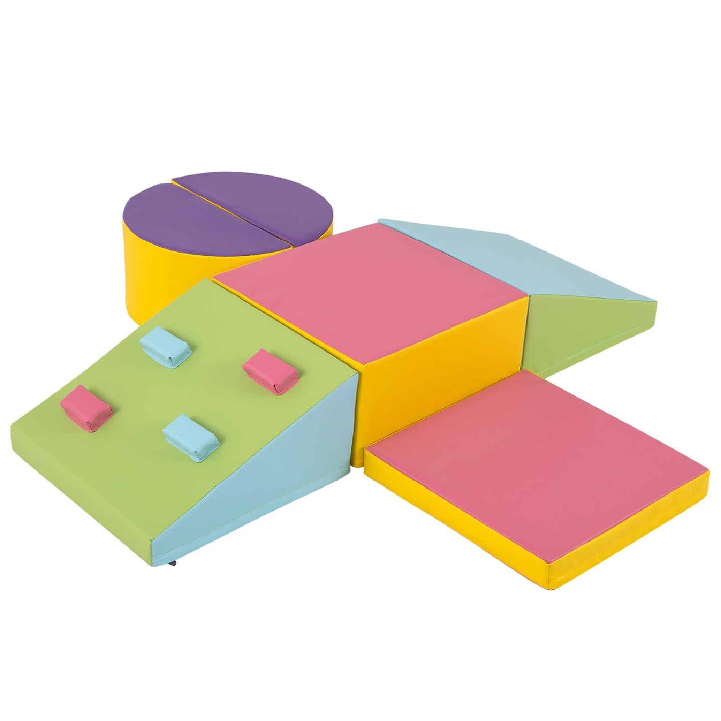 6 Piece Foam Climbing Toys for Toddlers with PU Leather Cover