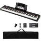 88 Keys Velocity-Sensitive Piano Keyboard with Music Stand and Carry Bag