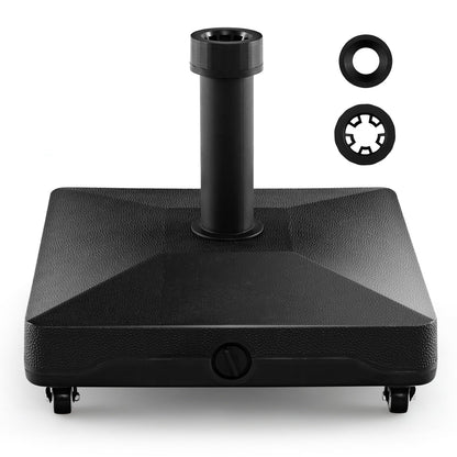 Fillable Umbrella Base Stand with Lockable Universal Wheels