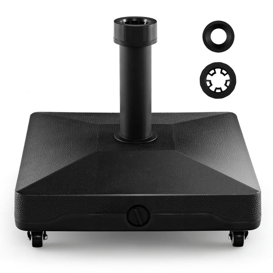 Fillable Umbrella Base Stand with Lockable Universal Wheels