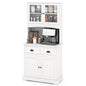 Tall Kitchen Cupboard, 4 Door, 2 Adjustable Shelves, 2 Drawers