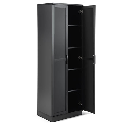 Wooden Storage Cabinet, Freestanding Tall Cupboard Sideboard