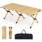 Folding Picnic Table, 4FT Roll Up Camping Table with Storage Bag for 4-6 People