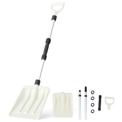 Snow Shovel, 116cm Long Snow Removal Tool with Ergonomic Handle