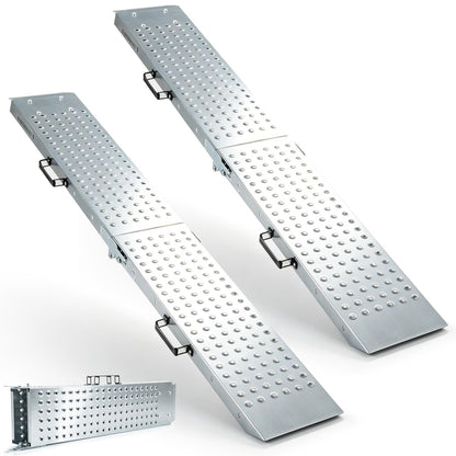 Folding Loading Ramps and 400 KG Capacity 2-Pack Multi-Use Ramps with Handles for Pickup Truck and Trailer