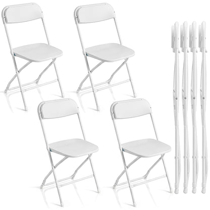4 Pack Folding Chairs with Heavy Duty Metal Frame for Home