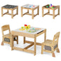 3-Piece Wooden Toddler Furniture Set with Removable Tabletop