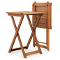 50cm Folding Table Outdoor Bistro Table with Slatted Tabletop