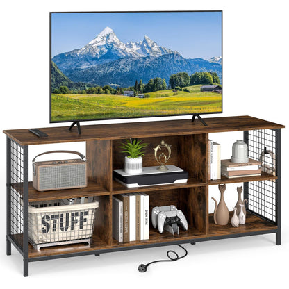 3-tier Entertainment Center with Power Outlets