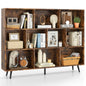 Bookcase 80/100/120/140 CM Storage Organizer with 4/5/5/5 Tapered Metal Legs