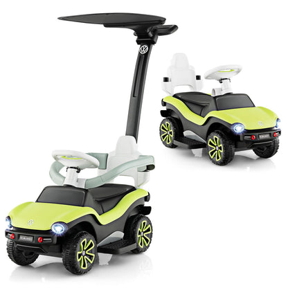 3 in 1 Kids Ride on Push Car with Handle and Canopy