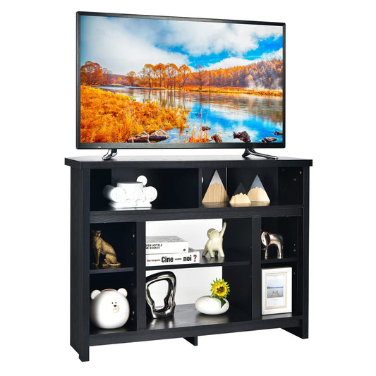 Wood Corner Universal TV Stand with Storage Cabinets and Adjustable Shelves