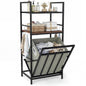 2-Tier Laundry Hamper with Tilt-out Basket & Removable Bag for Bathroom
