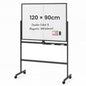 Double Sided Magnetic Whiteboard, Mobile Reversible Dry Erase Board
