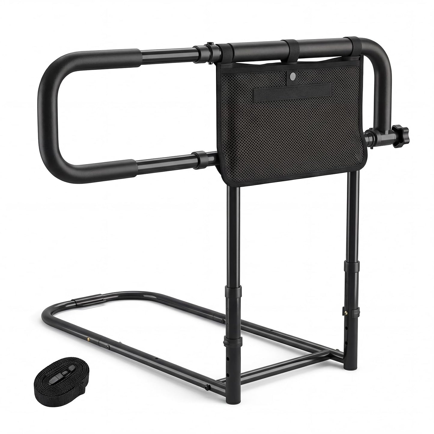 Foldable Bed Rail for Seniors with Adjustable Width and Height