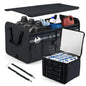 Car Trunk Organizer with Leakproof Cooler Bag and Adjustable Securing Straps