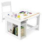 Toddler Craft Play Study Drawing Desk with Paper Roll 4 Paint Cups