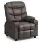PU Leather Upholstered Children Armchair Sofa with Footrest
