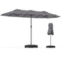 4m Outdoor Extra Large Double-sided Patio Parasol with Base