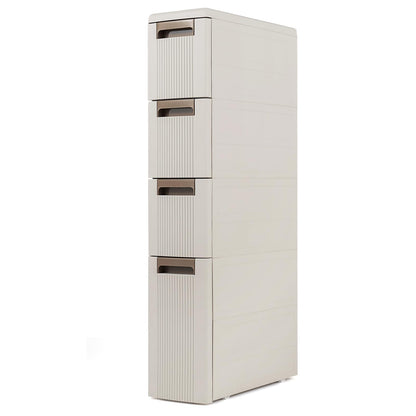 Slim Bathroom Floor Cabinet with 2/3/4 Drawers on Wheels
