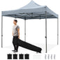 3m x 3m Pop up Canopy Tent, Height Adjustable Easy Setup Gazebo Shelter with Wheeled Bag