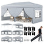 3m x 6m Pop Up Gazebo, Outdoor Garden Shelter with 6 Sidewalls and Carrying Bag