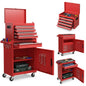 2 in 1 Lockable Metal Tool Chest with Removable Top Cabinet (with Adjustable Shelf)