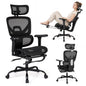 Mesh Office Chair with Footrest, Ergonomic High Back Swivel Computer Desk Chair