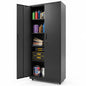 186cm Rolling File Cabinet with Adjustable Shelves and 4 Lockable Wheels for Office