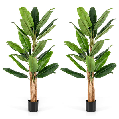 195cm Tall Artificial Banana Tree with 27 Large Leaves