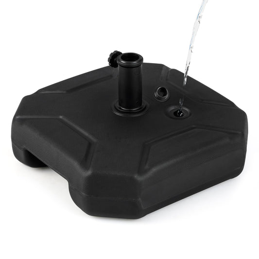 40kg Water+Sand Filled Patio Parasol Umbrella Stand Fit 38/48 mm Umbrella Poles