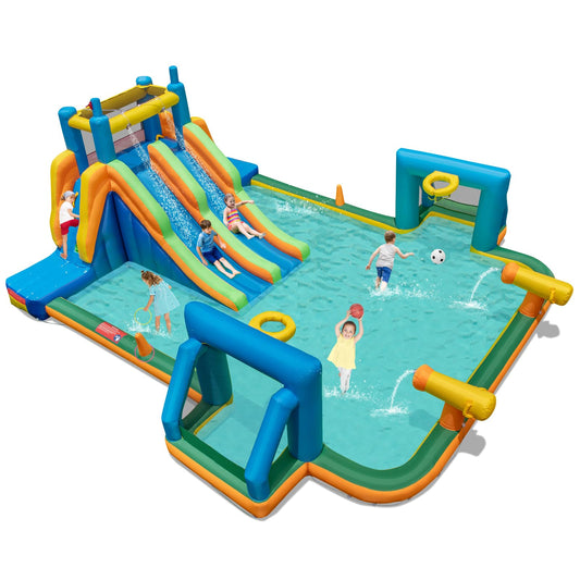 Inflatable Outdoor Water Park for Kids with Climbing Wall