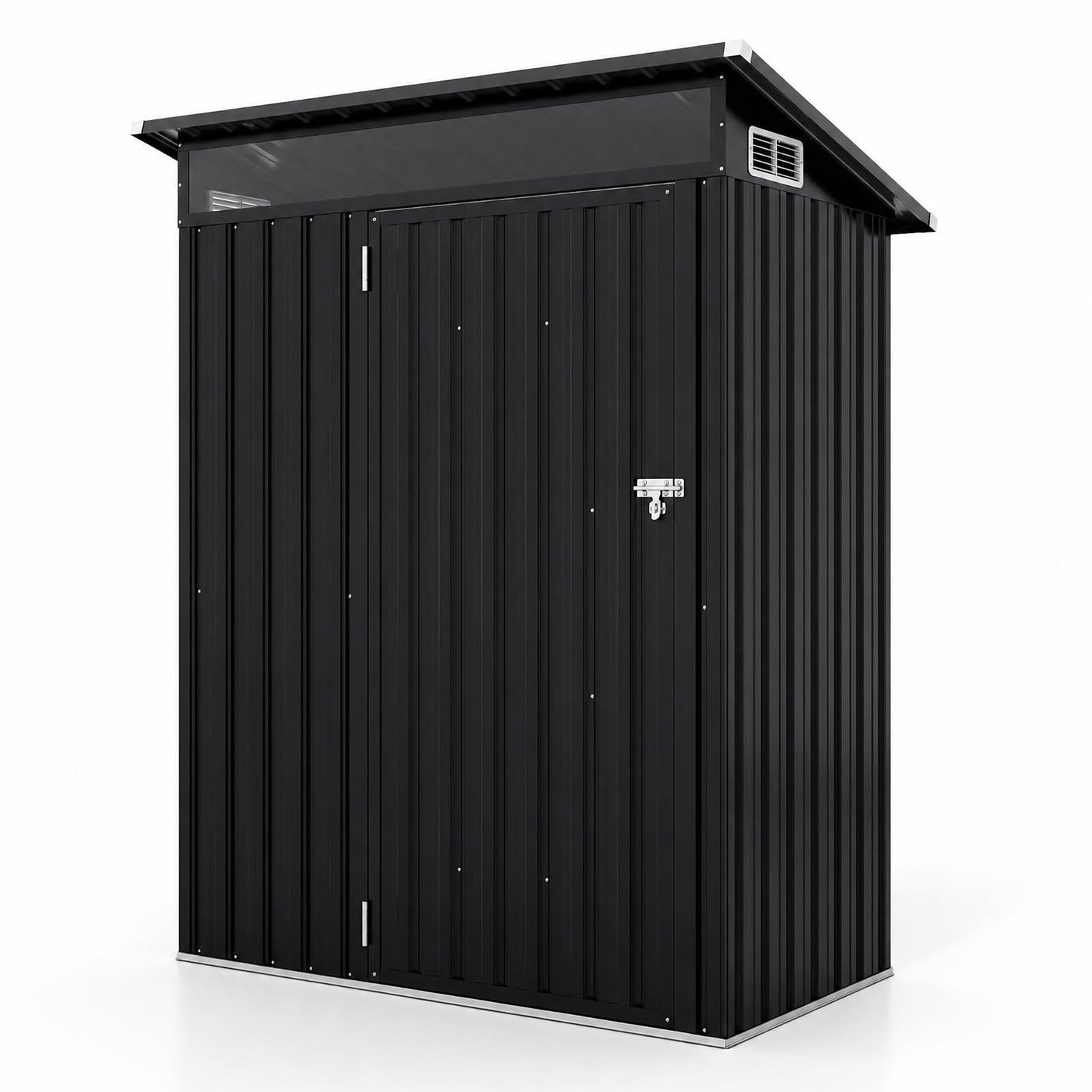 5 x 3FT Metal Garden Storage Shed with PC Panel & Lockable Door