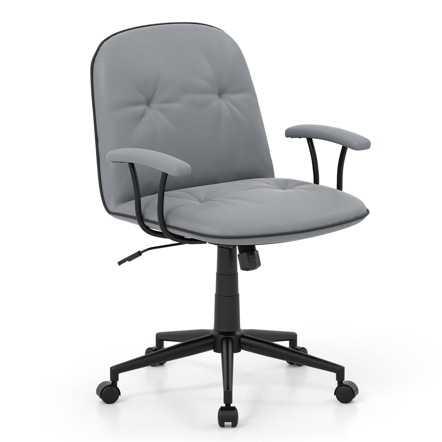 Home Office Office Chair, PU Leather Desk Chair with Rocking Function